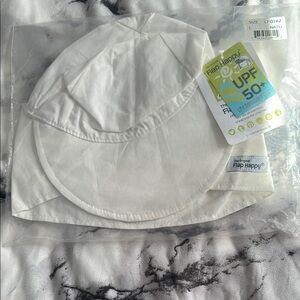 Original Flap Happy Kids White Sun Hat